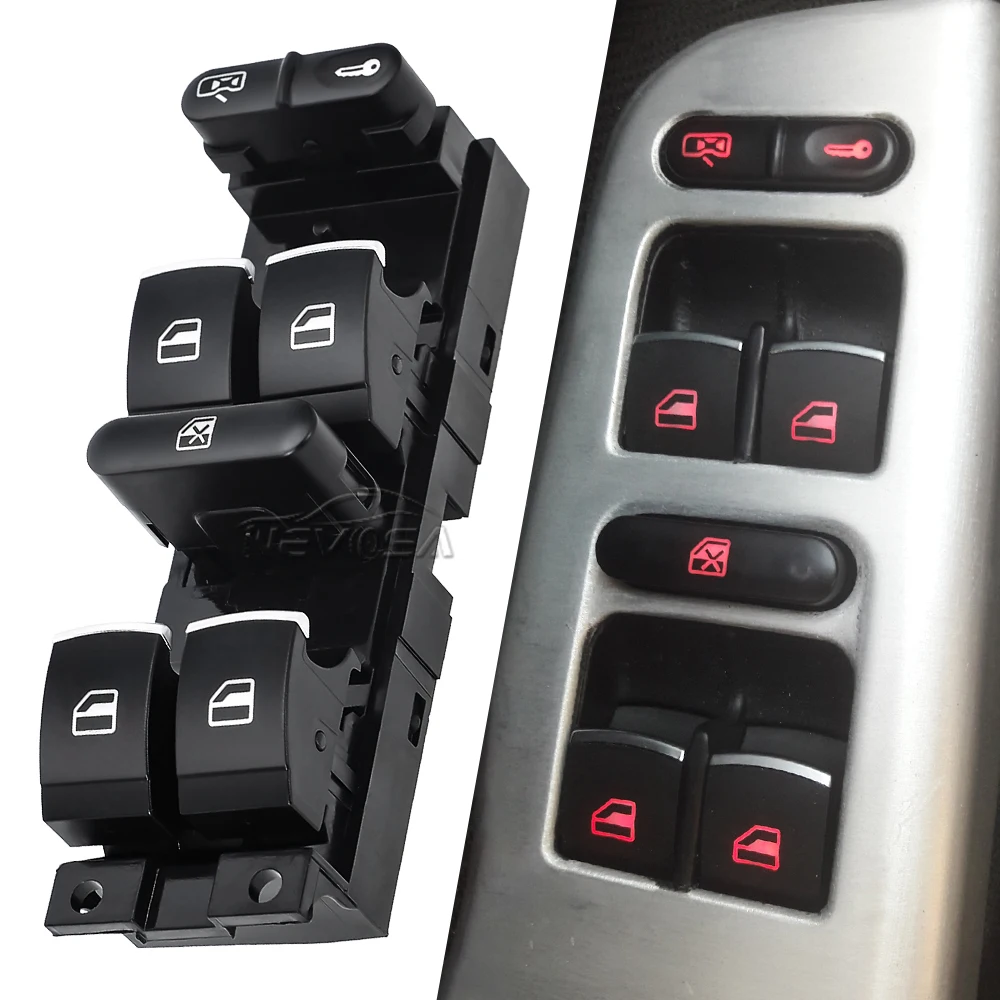 Window Control Switch Button For VW 1999 2000-2004 GTI Golf 4 Jetta MK4 BORA BEETLE Passat B5 B5.5 3BD 959 857 3BD959857