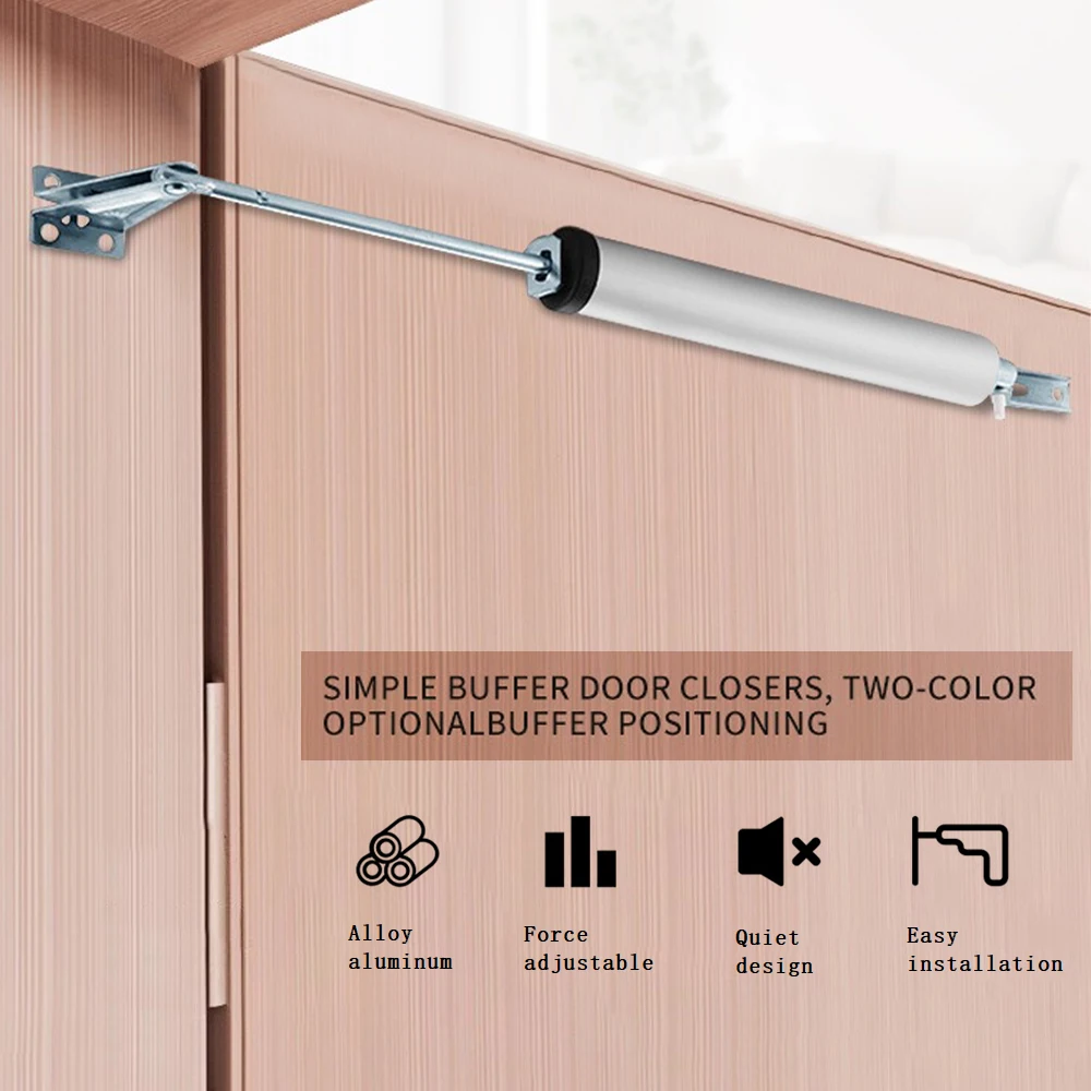 Duty Pneumatic Door Closer, Window Closer, Snap Plate Hold Open Feature & Smooth Closing Motion,Adjustable Closing Speed