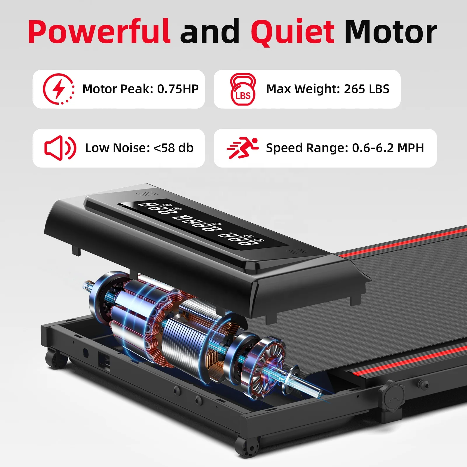 Folding Portable Walking Pad Mini Under Desk Treadmill Machine Running Fitness Manual Electric GYM For Home