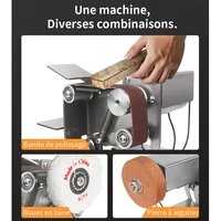 Belt Grinding Machine Sharpening Machine Bench Grinder Variable Speed Mini Belt Sander Metal Sander Electrical Polisher Machine 2