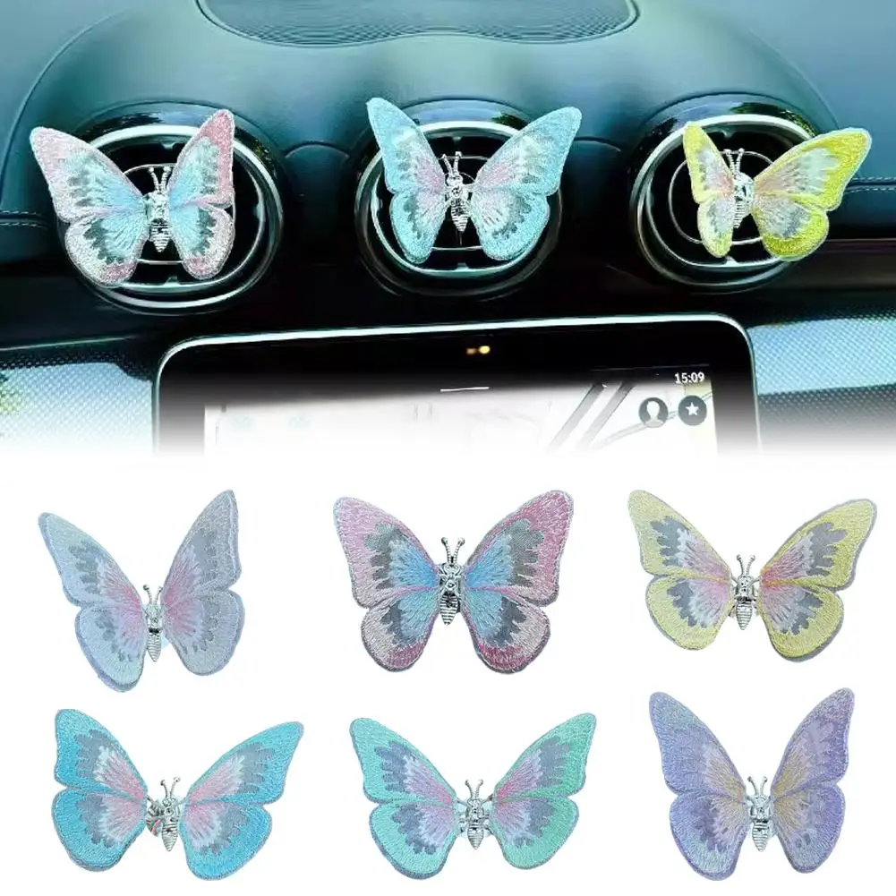 Butterfly Car Air Vent Decoration Moving Butterflies Dashboard Interior Ornament Center Car Decorative Accessories Console I9X8