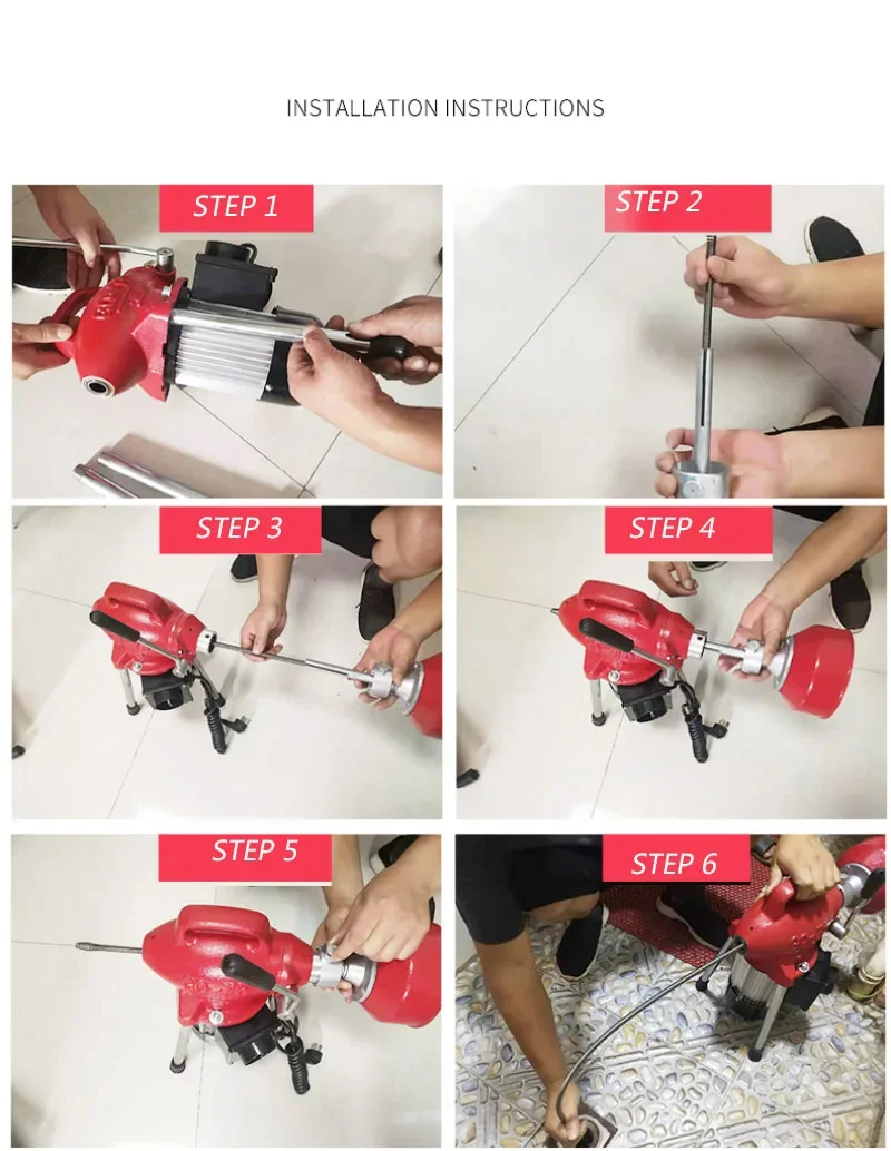 220v Electric GQ-75 Electric Pipe Dredging Machine 220v / 390w Low Water Pipelin