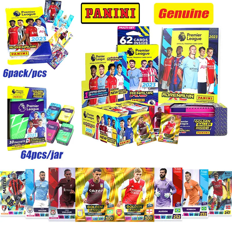 6 Pack/Pcs Panini 2023 Premier League Ufficiale Star Card Premier League Cup Football League Collection Card Toys Regalo Di Natale
