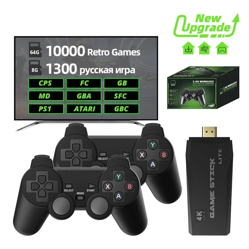 Y3 Lite Retro Console Per Videogiochi 2.4G Console Wireless Game Stick 4K 10000 Giochi Console Di Gioco Portatile Dandy Per Tv