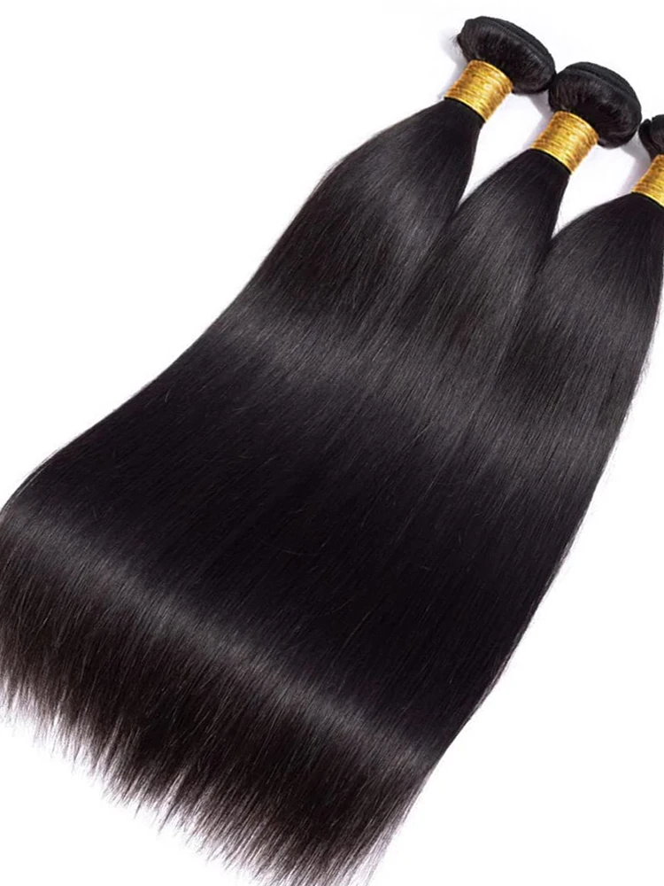 Brazilian Hair Weave Bundles Bone Straight 28 30 32" 1 3 4 Bundles Virgin Remy Human Hair Raw Extensions Tissage