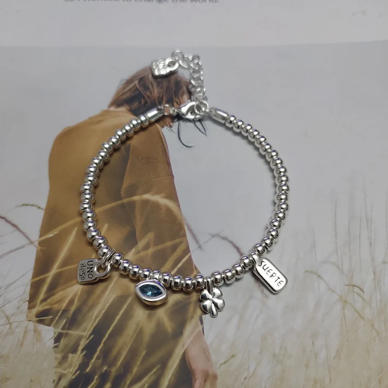 Yisheng alloy bead Bracelet, Silver clasp, with logo, wholesale, new 2021, European fashion gift bracelet images - 6