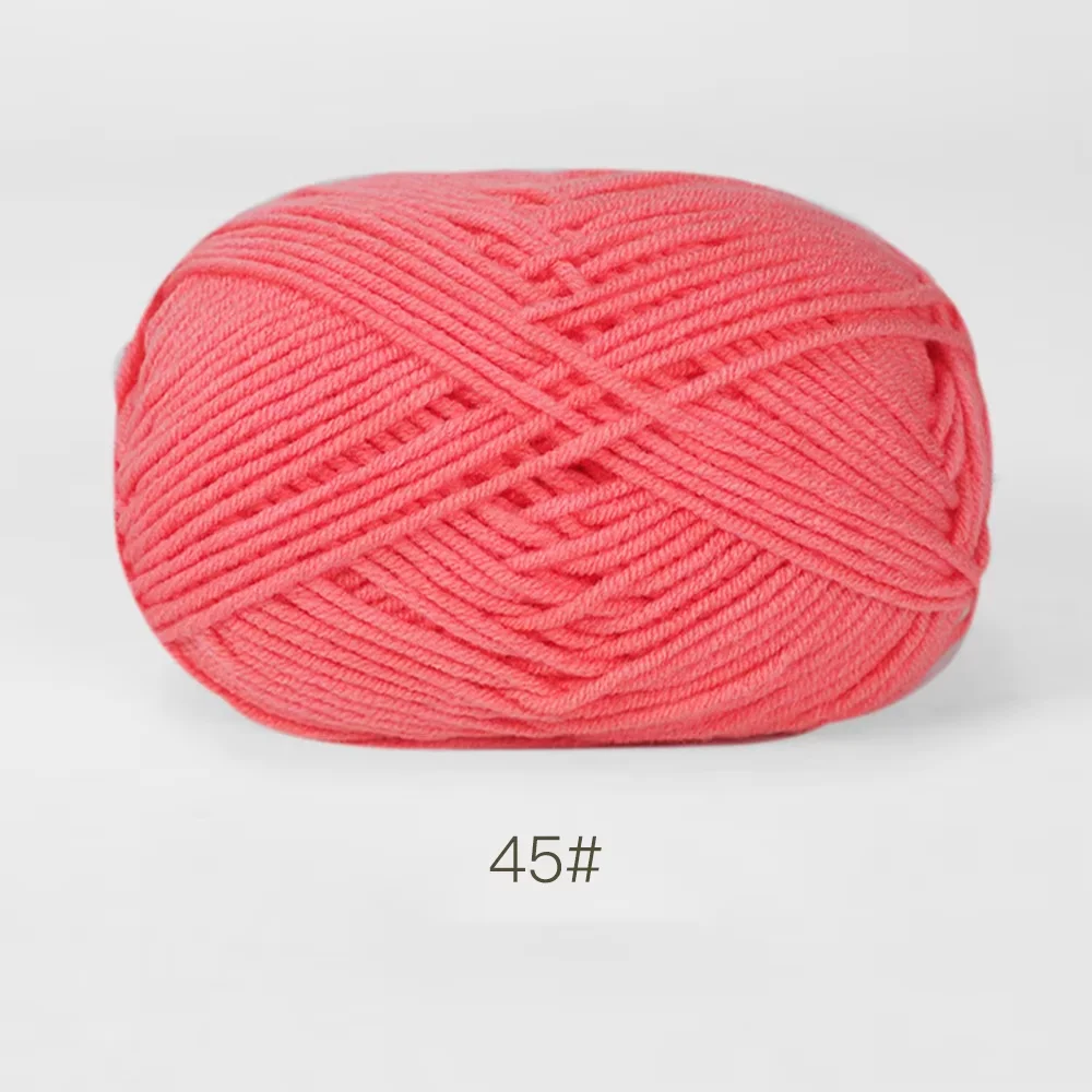 Luxurious Soft Milk Cotton Yarn Pack for Knitting and Crochet Projects - 5PCS, Total 250g