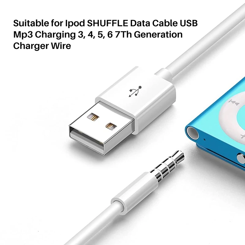 Ipodシャッフルデータケーブルに適したUSBmp3充電3、4、5、6 7th