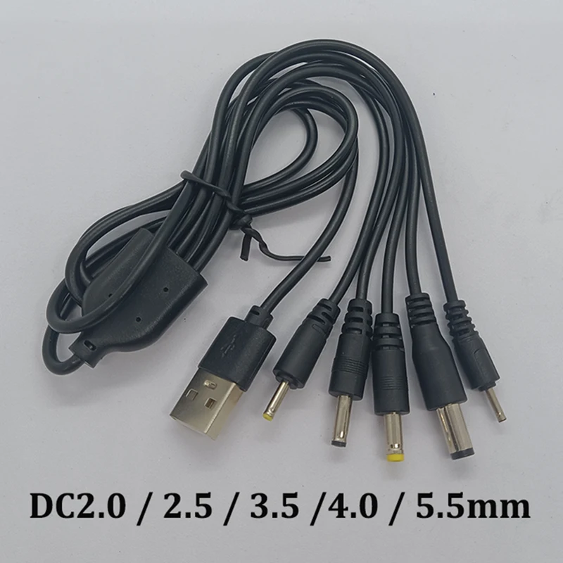 Universal Multi-Head USB Charging Cable Adapter with Circular Connectors