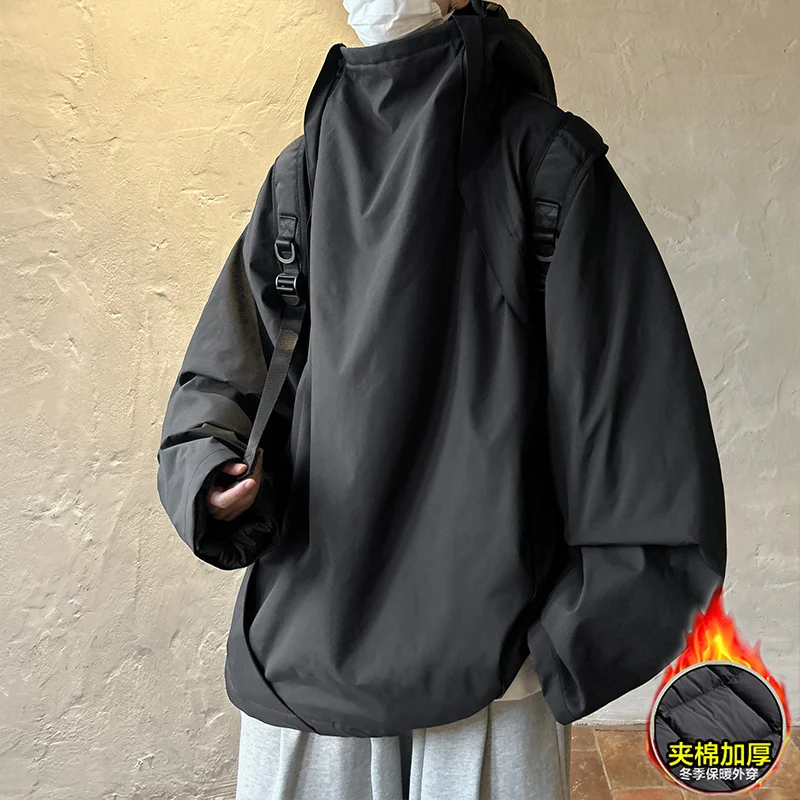 

Зимняя мужская водолазка с капюшоном, хлопковые куртки, толстая Водонепроницаемая ветровка, повседневное пальто, Мужская одежда, ветрозащитная верхняя одежда