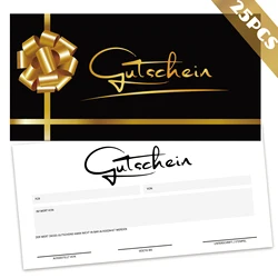 Personalized Blank Voucher Cards - Set of 25 for Spa, Beauty, and Salon Services (25pcs)