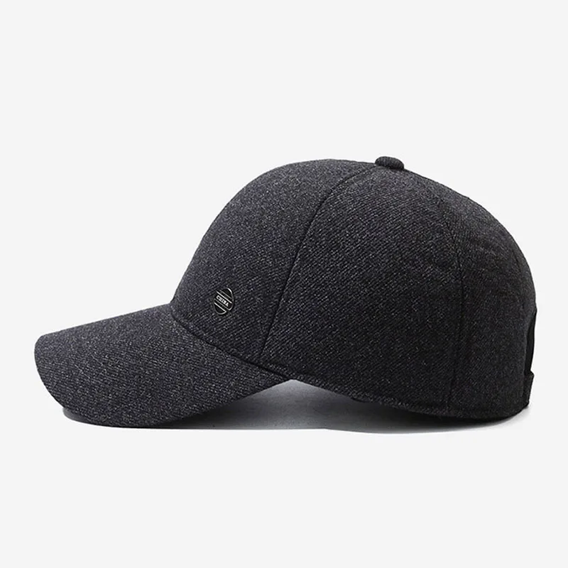 Autumn Winter Men Warm Baseball Cap Fleecing Thickening With Ear Muffs Hat Outdoor Winterproof Cotton Hat Gorras Casquette Bone 5