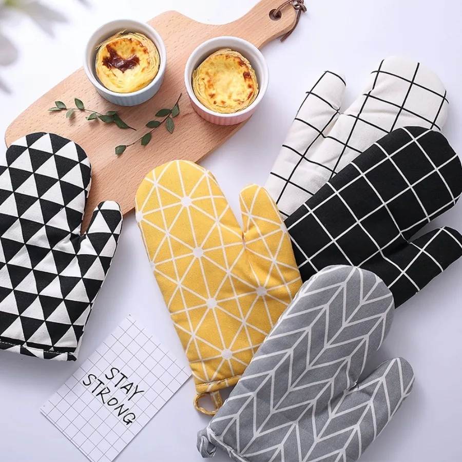 2pcs Heat-insulating Gloves, Anti-scald Microwave Gloves, High Temperature Resistant Kitchen Baking Oven