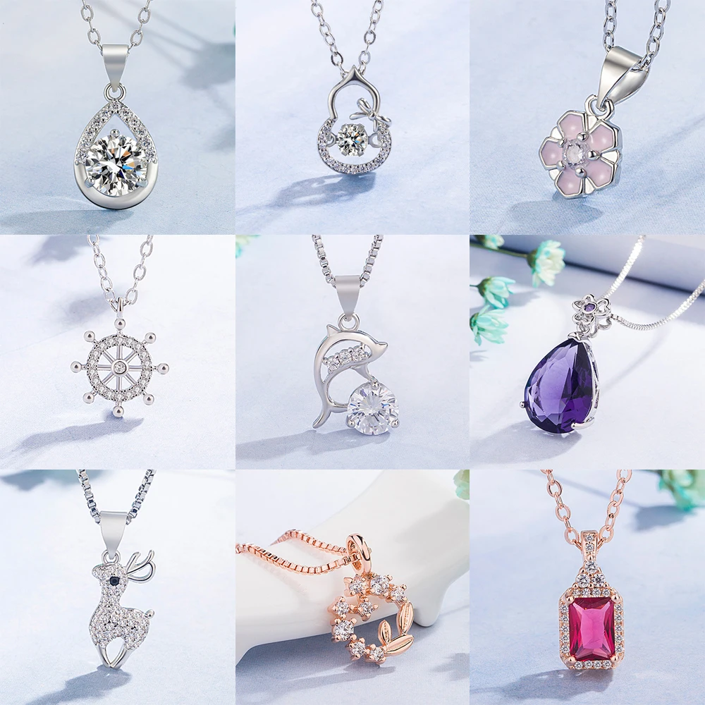 Sterling Silver Pendant Necklace For Women