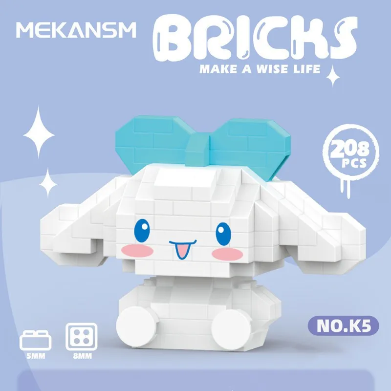 thumbnail image 1 of Nuevo 10 estilos de Anime Cinnamoroll Pompompurin Friends, bloques de construcción, juguete para niños, regalos educativos, decoración de escritorio, 1 of 5