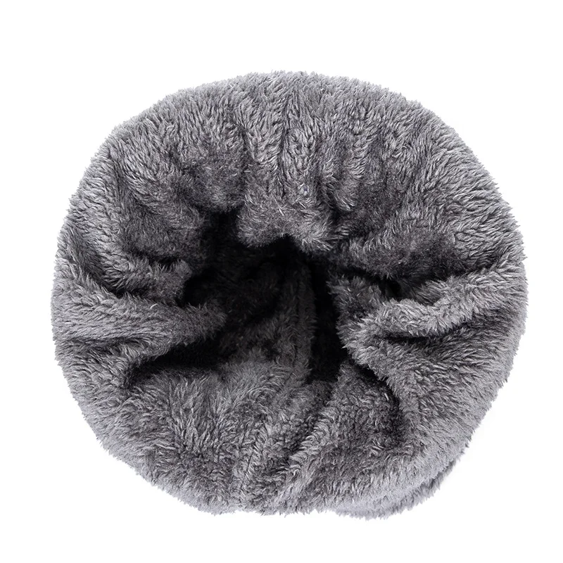 Unisex Thicken Winter Hat Keep Warm Plush Fur Lined Flanging Cap Stylish Beanie Hats For Men &Women Outdoor Knitted Hat