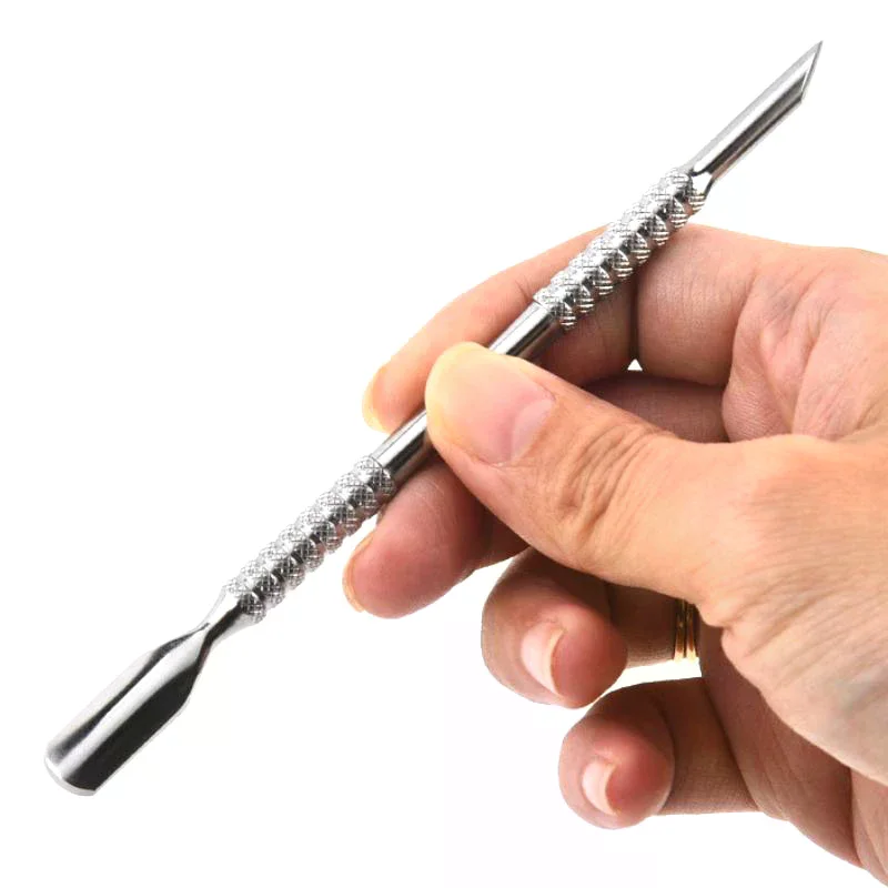 Stainless Steel Dual Sided Cuticle Pusher Double Ended Ingrown Toenail Lifter Remover Nail Art Manicure Pedicure Tools