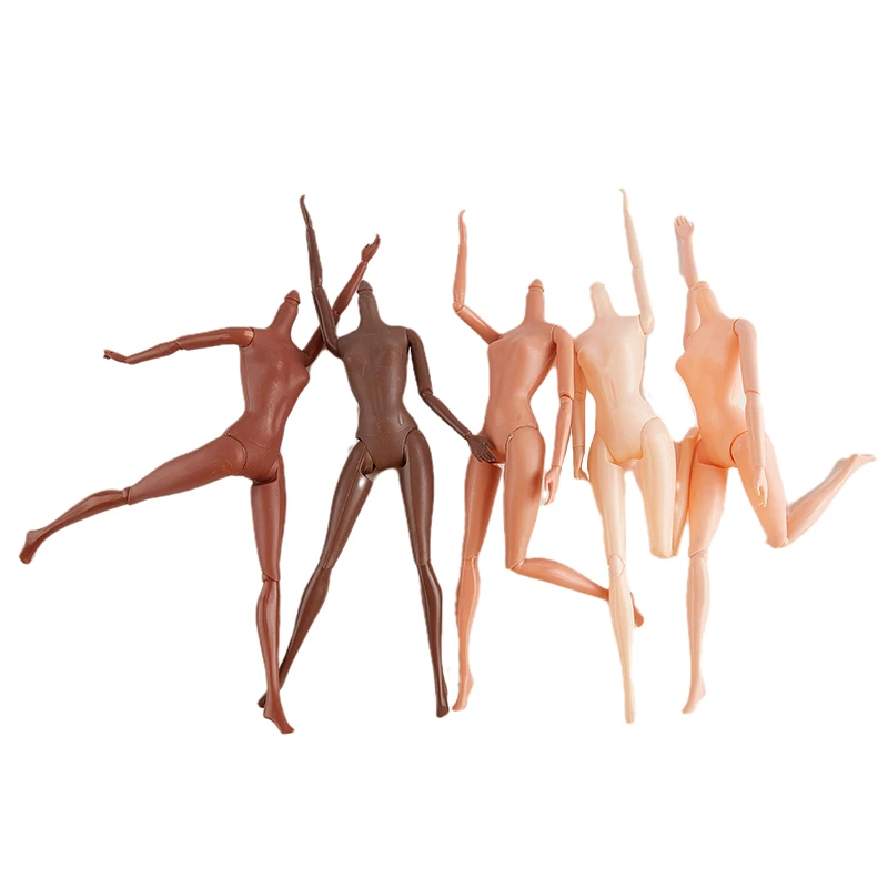 1PC 11 Movable Joints 26/27cm African Doll Nude Body Brown Black Skin Doll Body Skin Children's Pretty Girl Toy Gift 2