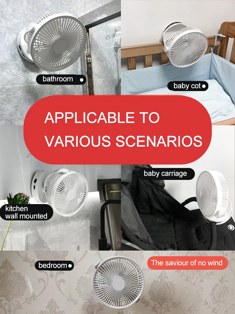 Kitchen small fan toilet bathroom wall-mounted wall-mounted small wall fan  charging usb electric fan - AliExpress