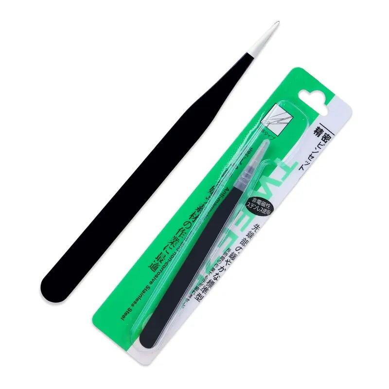 2Pc Nails Art Stainless Steel Curved Straight Tweezer for 3D Sticker Rhinestones Nipper Picking Professional Manicure Tool nail art picking tools,nail art tools,rhinestone picking tool
