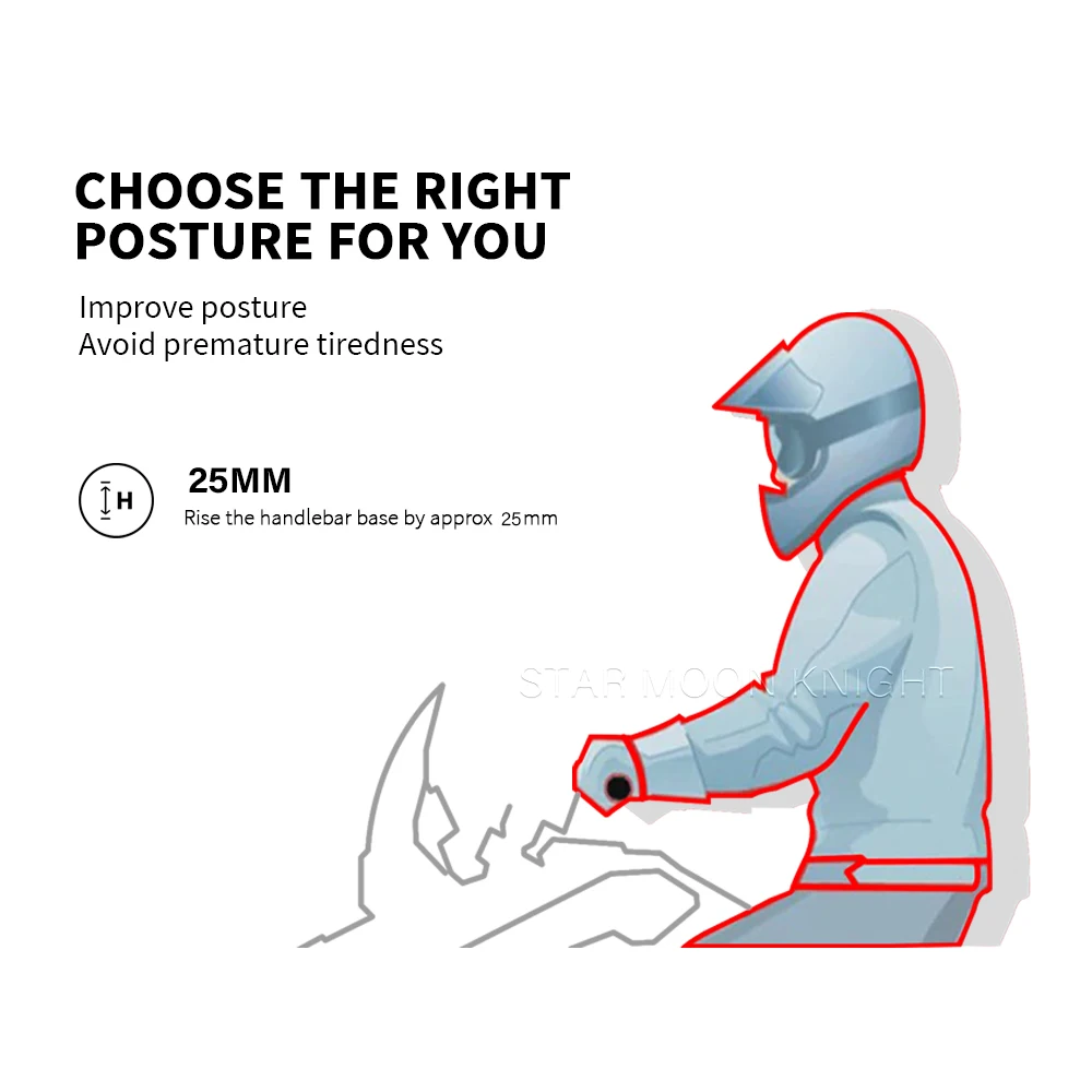 Riser Per Manubrio MT07 2021-2023 - Alza Manubrio Di 30 Mm, Offset 21 Mm, In Lega Di Alluminio - Foto 10