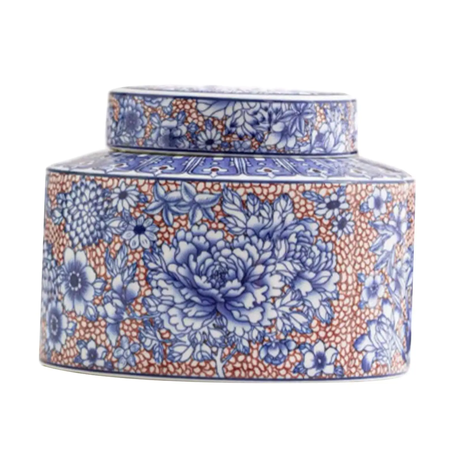 Porcelain Tea Canister Collection Oriental Classical Durable Table Centerpiece Tea Storage Jar for Living Room Cafe Decor