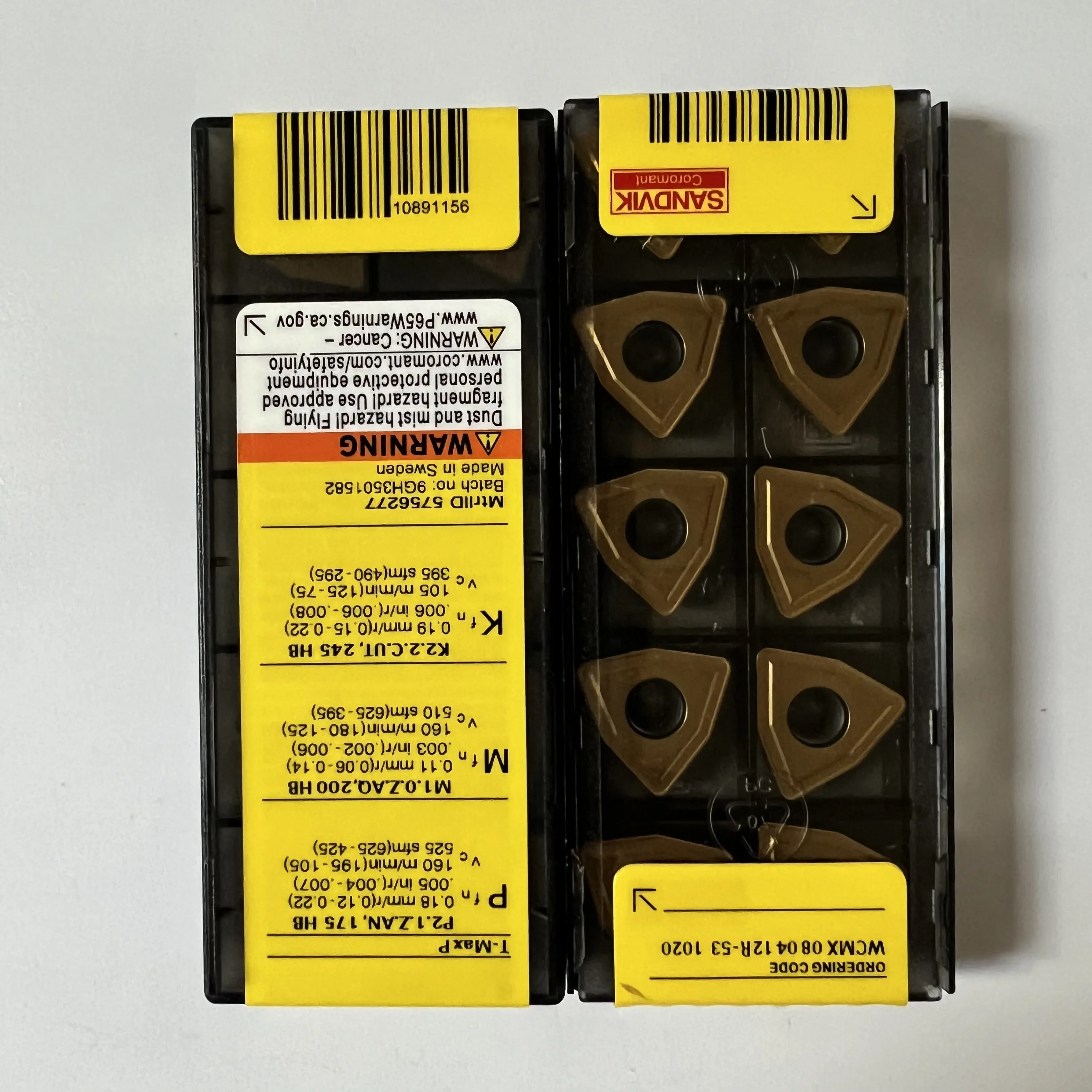 

Sandvik WCMX080412R-53 1020 Original CNC Blade