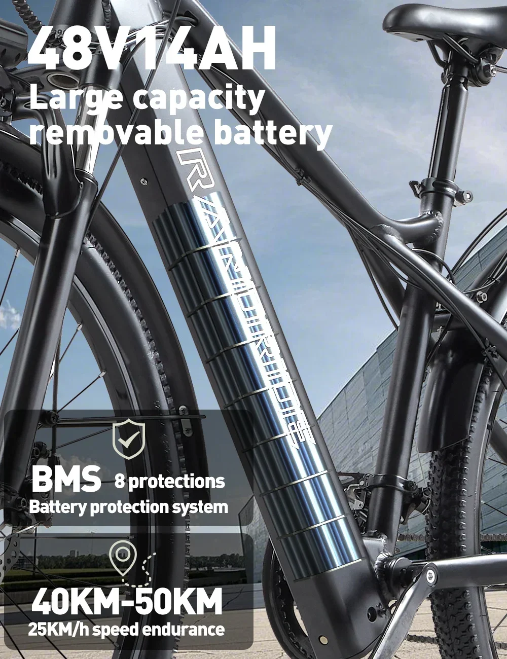 RadRide YG70 adult electric bike, 500W14AH motor, 27.5 inch tires EU stock Sf1bd26a757c445a7b9b539705c4f2fc1a