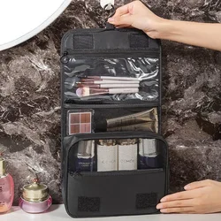 Deluxe Waterproof Travel Makeup and Toiletry Organizer Bag (Black)