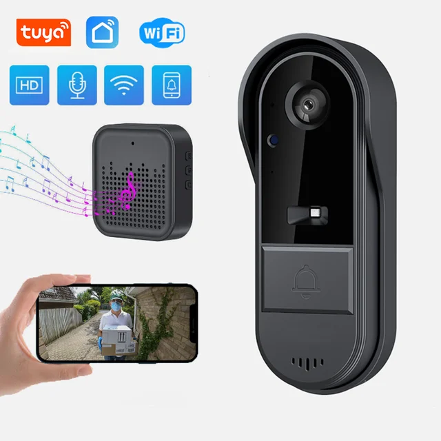 Tuya WiFi Wireless Video Doorbell Camera HD Video Intercom Smart Home Security Protection Night Vision For Home Office