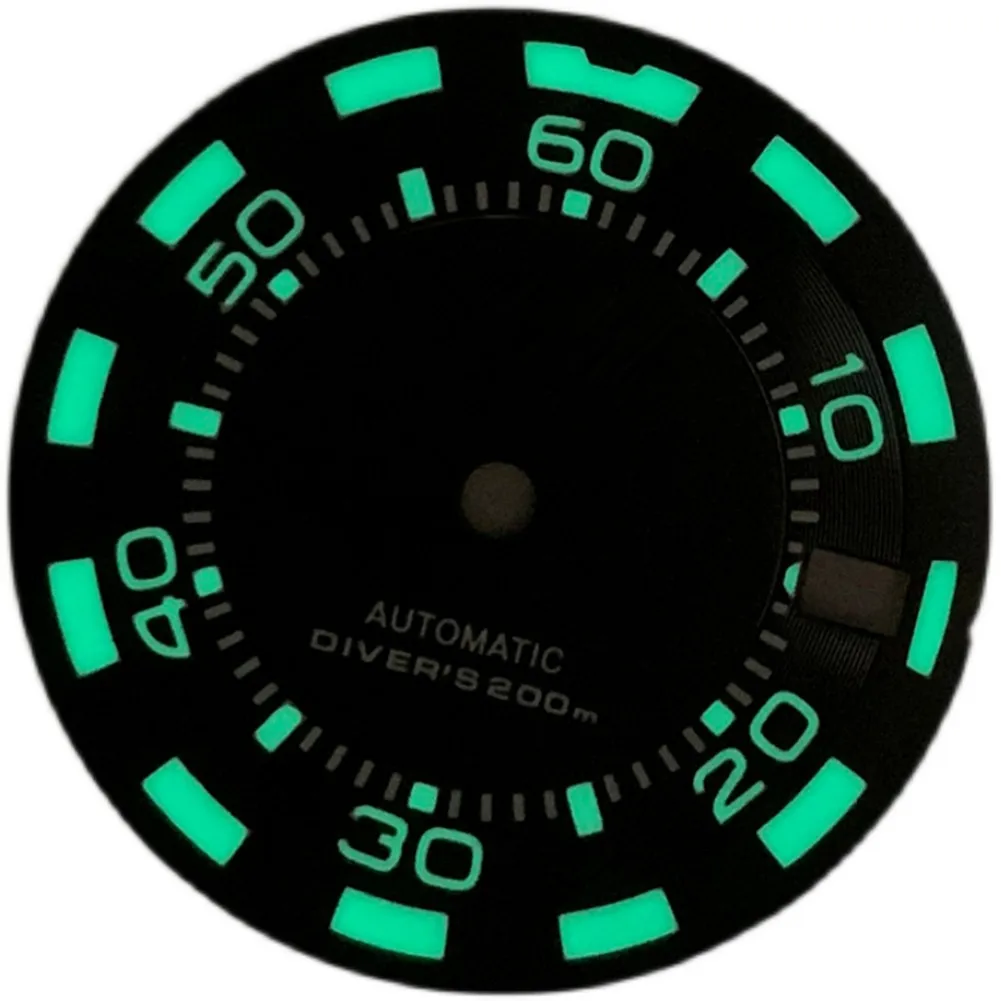 Quadrante luminoso sterile da 33,4 mm con finestra della data per orologi NH35 NH35A Parte accessoria per movimento automatico  1511