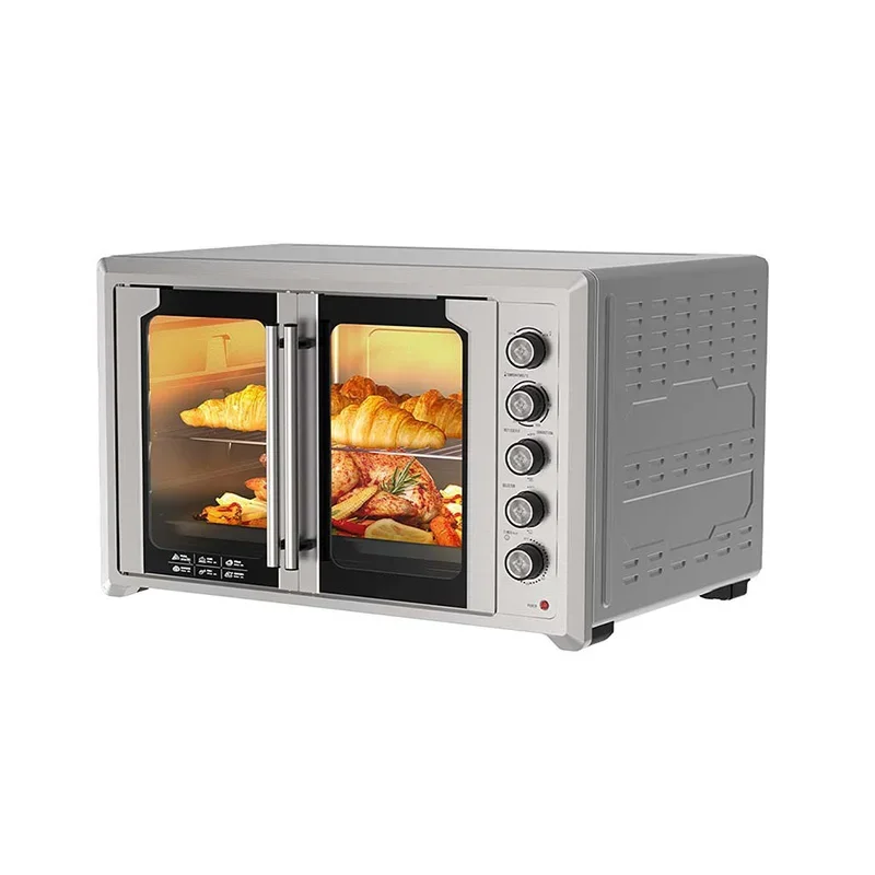 100L/120L household oven for baking roasted chicken pizza household stainless steel double door French oven