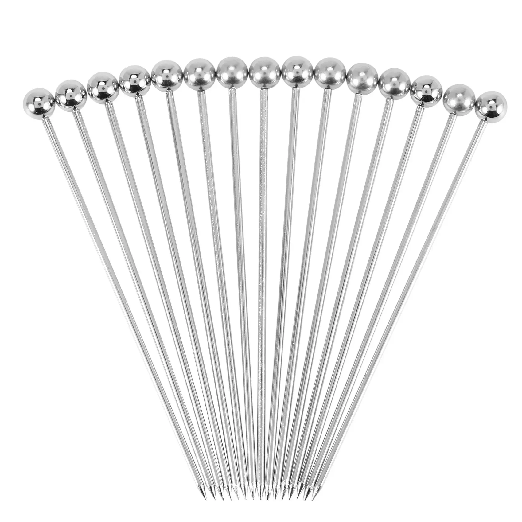 15 Pezzi Cocktail Picks, 4 Pollici Riutilizzabili In Acciaio Inox Martini Picks Cocktail Stuzzicadenti Per Olive Antipasti Sandwich