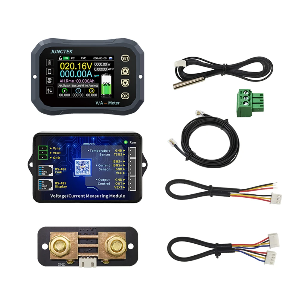 Battery Monitor Bluetooth KG110F DC 0-120V 100A Battery Tester Voltage Current VA Coulomb Meter Capacity Indicator