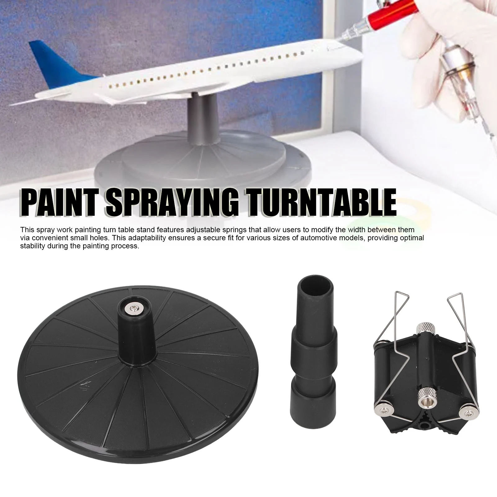 Painting Turn Table Stand Spray Work Painting Stand ABS Adjustable Height Spray Work Turn Table