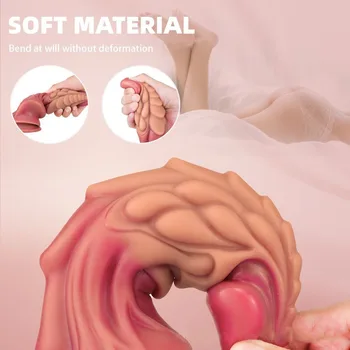 Dragon Simulation Animal Liquid Silicone Dildo Female Sex Toys Dildo Shaped Anal Plug 2