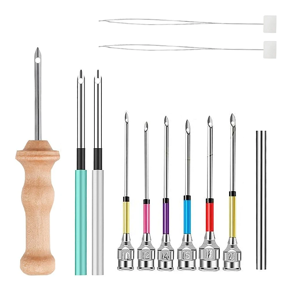 Punch Needle Kit Holz stickerei Pen Punch Nadel Sets für DIY Craft Stitching Applique Verzierung Teppich Herstellung Kit DIY Kits – Detail 2