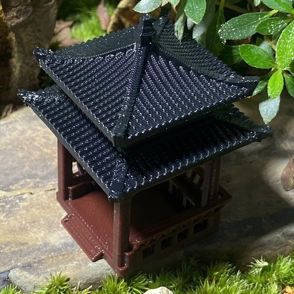 

Simulation Pavilion Statue Aquarium Fish Tank Pavilion Bonsai Landscaping Decoration