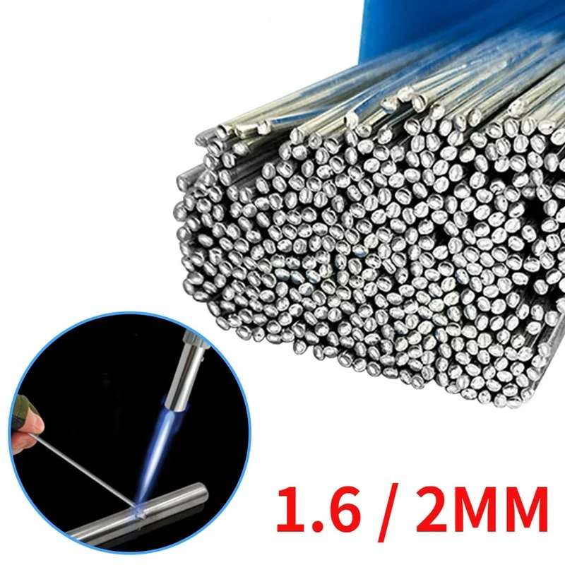 Aluminum Welding Rods 10Pcs Low Temperature Easy Melt Aluminum Universal Silver Welding Rod Cored Wire Rod Solder No Need Solder Powder Weld Bar