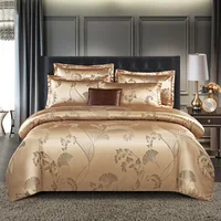 Literie Jacquard haut de gamme, ensembles de literie de luxe pour mariage européen, housse de couette Double en Satin américain 1