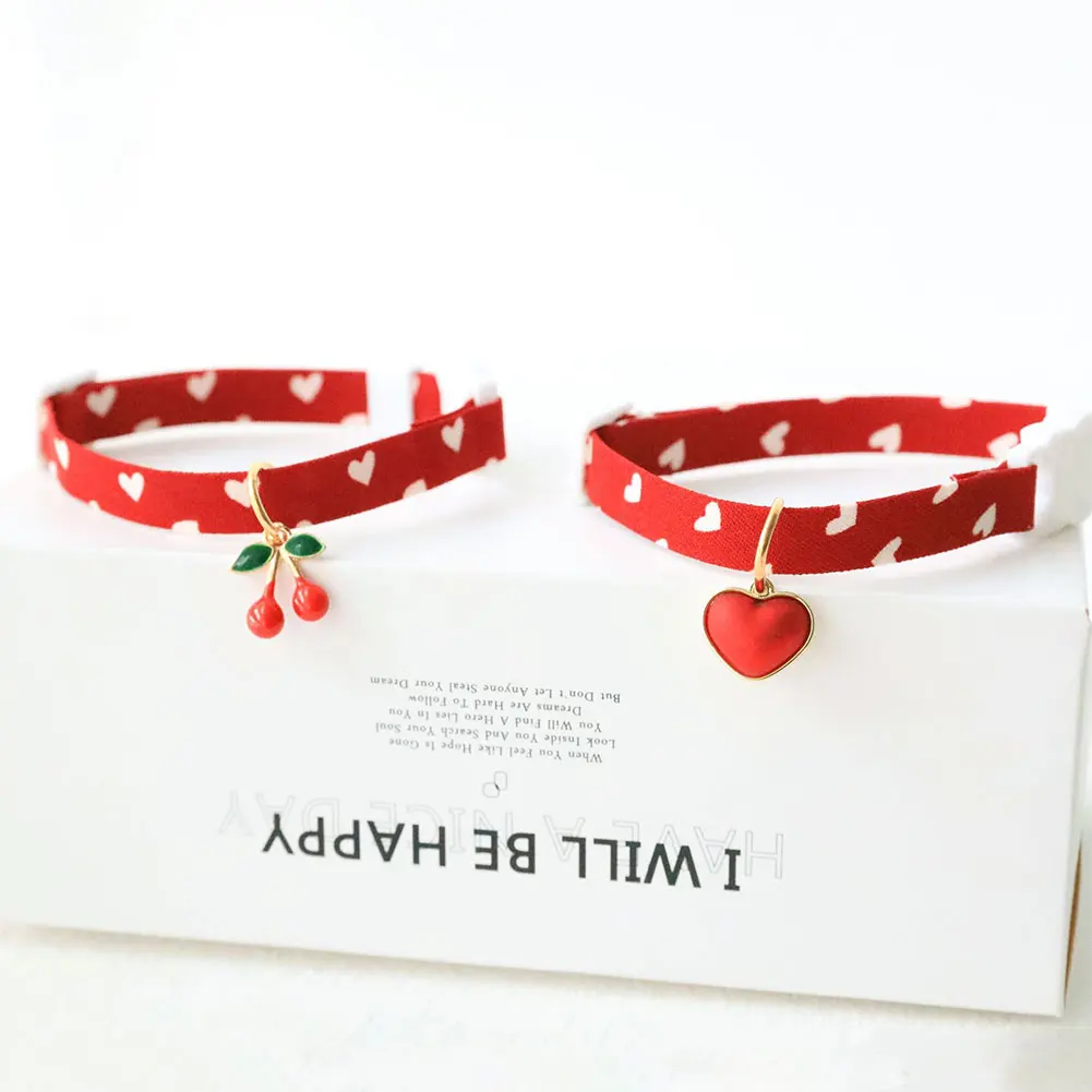 Title 13, Pet Cute Cat Dog Safety Buckle Collar Love Patt...