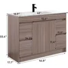 48 Inch Bathroom Vanity with Sink Combo Set, Undermount Rock Plate Basin W/Wood Cabinet, Soft Closing Cabinet Door & Drawers 2
