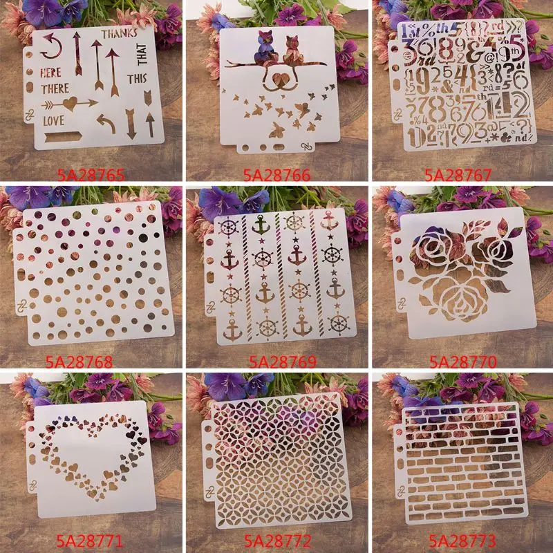 Stickers Scrapbooking Supplies Embossing Stamps Flower Stencils Template Painting Scrapbooking Embossing Stamping Album Card DIY