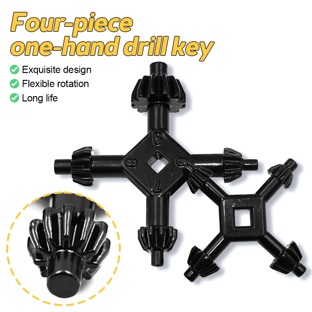 

4 In 1 Electric Hand Drill Chuck Wrench Key Hand Electric Drill Tool Multi-function Universal Chuck Key Drill Wrench Hand Tool