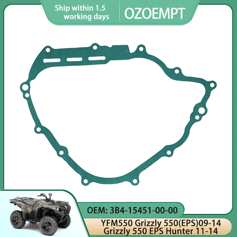 

OZOEMPT Engine Cylinder Crankcase Repair Gasket Apply to YFM550 Grizzly 550(EPS)09-14 YFM550 Grizzly 550 EPS Hunter 11-14