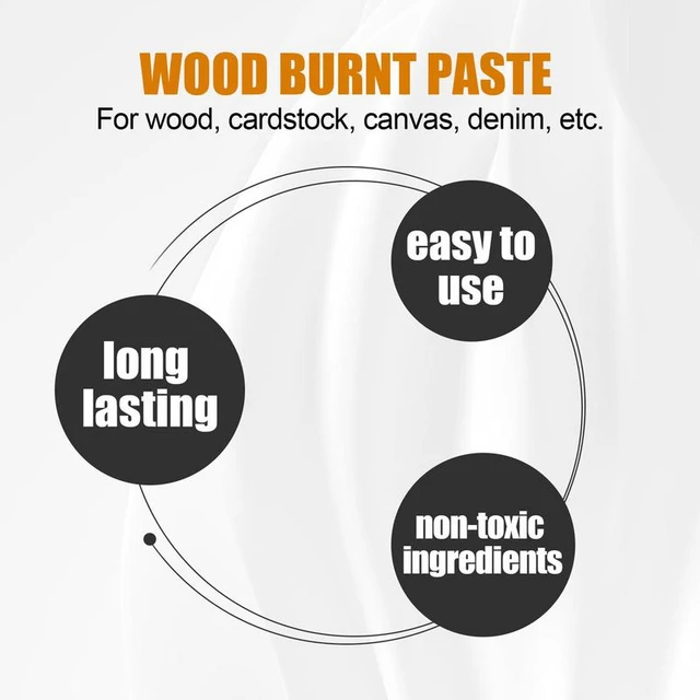 Wood Burning Paste Crafting Gel For Pyrography Creation Heat