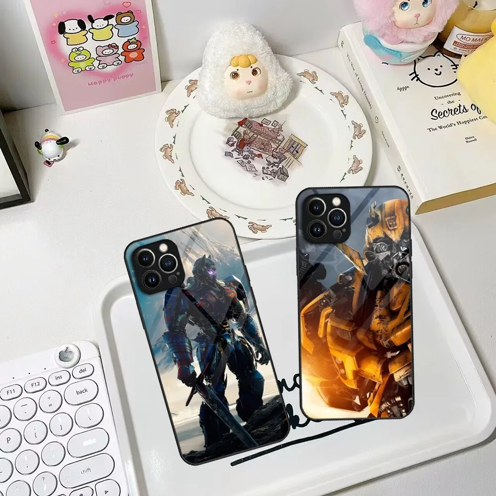 

T-Transformer чехол для телефона Iphone 15 14 12 11 13 Pro Max Pro Mini Puls, стеклянный защитный чехол