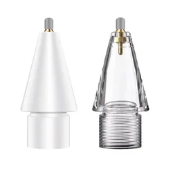 Pack of Replacement Noise - Reducing Stylus Pen Tips (A - 2B White 2PCS)