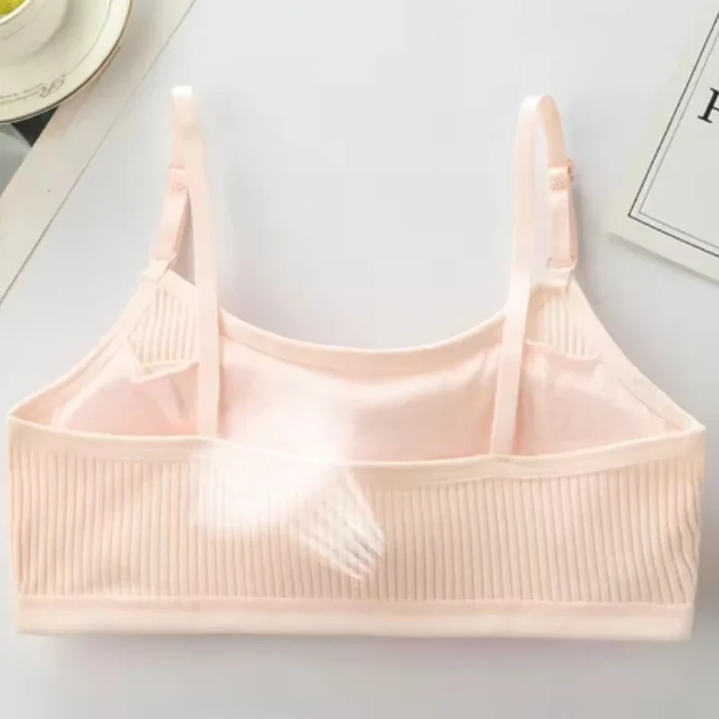 1/5pcs Adjustable pure cotton vest for elementary school students during middle school development, sports bra, training bra