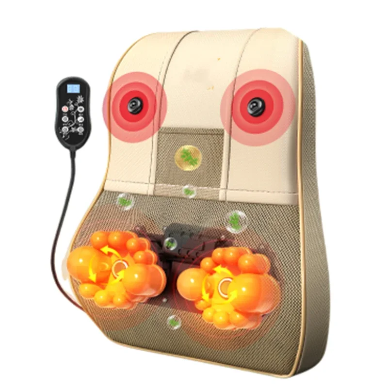 Cervical massager neck waist back multi-functional lumbar cushion whole body electric shoulder kneading pillow